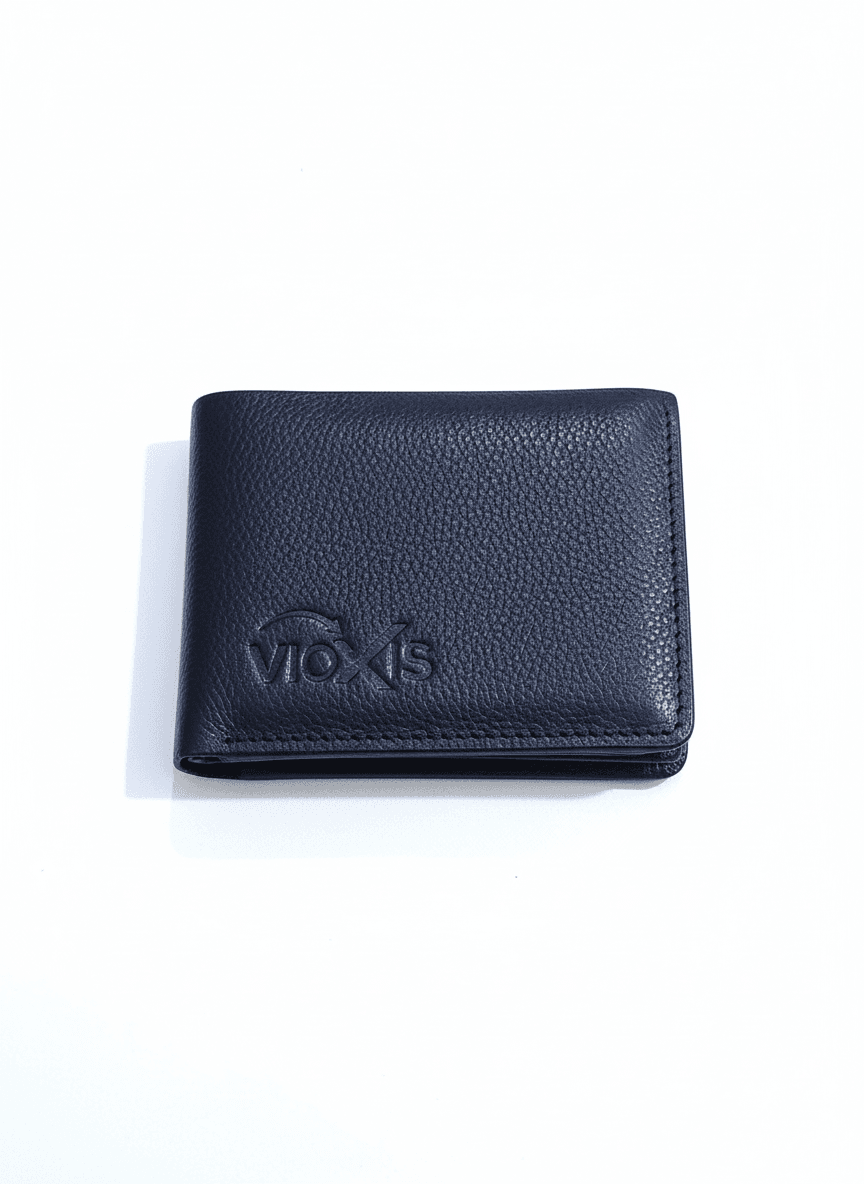 Trifold genuine leather wallet