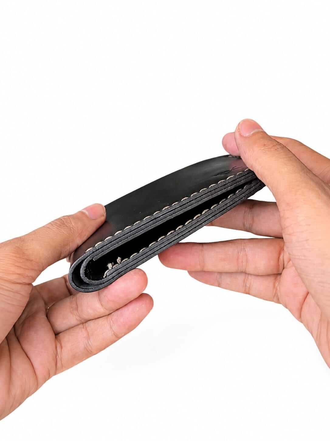 XFlip wallet slid slim into a front pocket